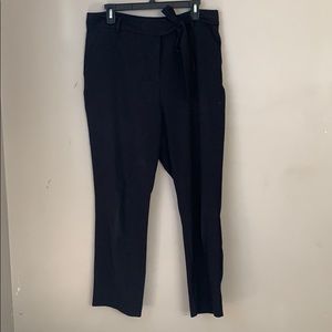 High rise bow tie dress pants